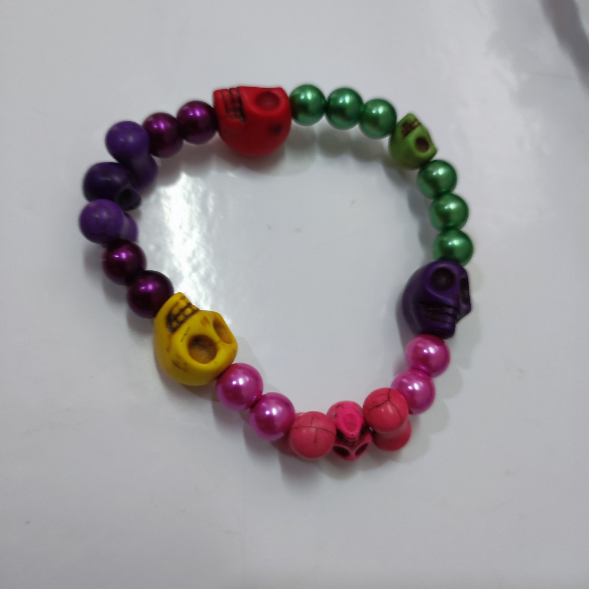 Howlite Skulls Bracelets -  Small 5
