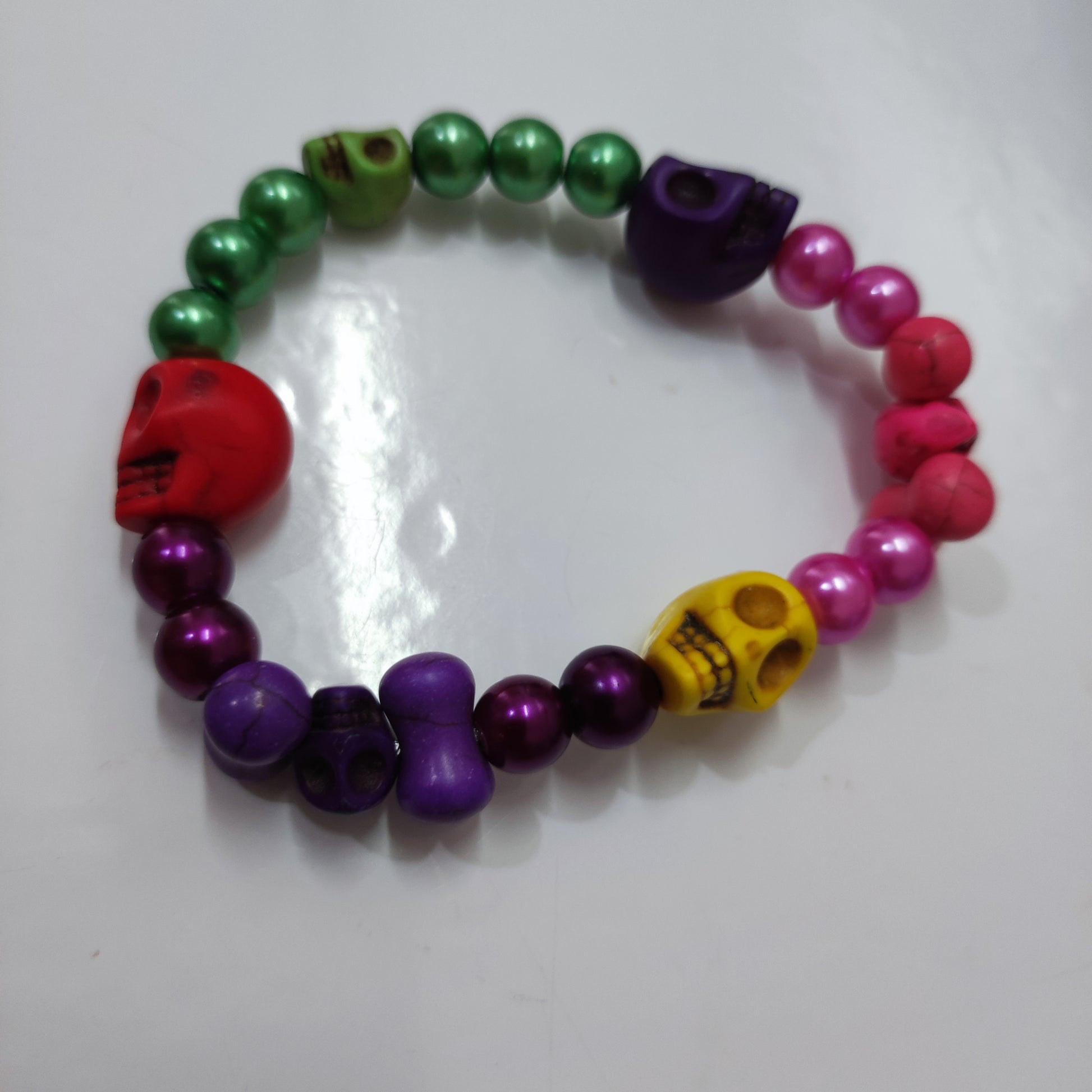 Howlite Skulls Bracelets -  Small 5
