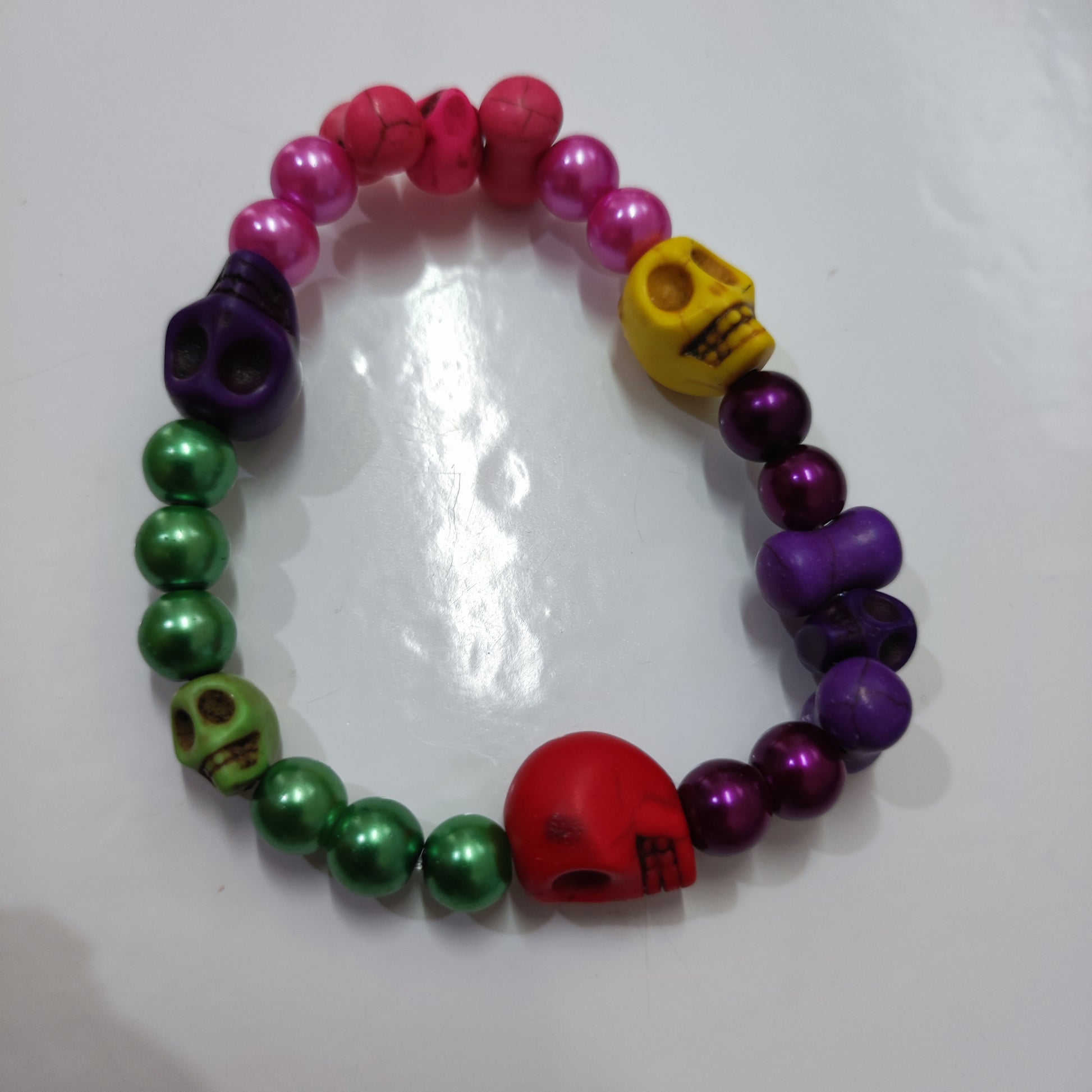 Howlite Skulls Bracelets -  Small 5