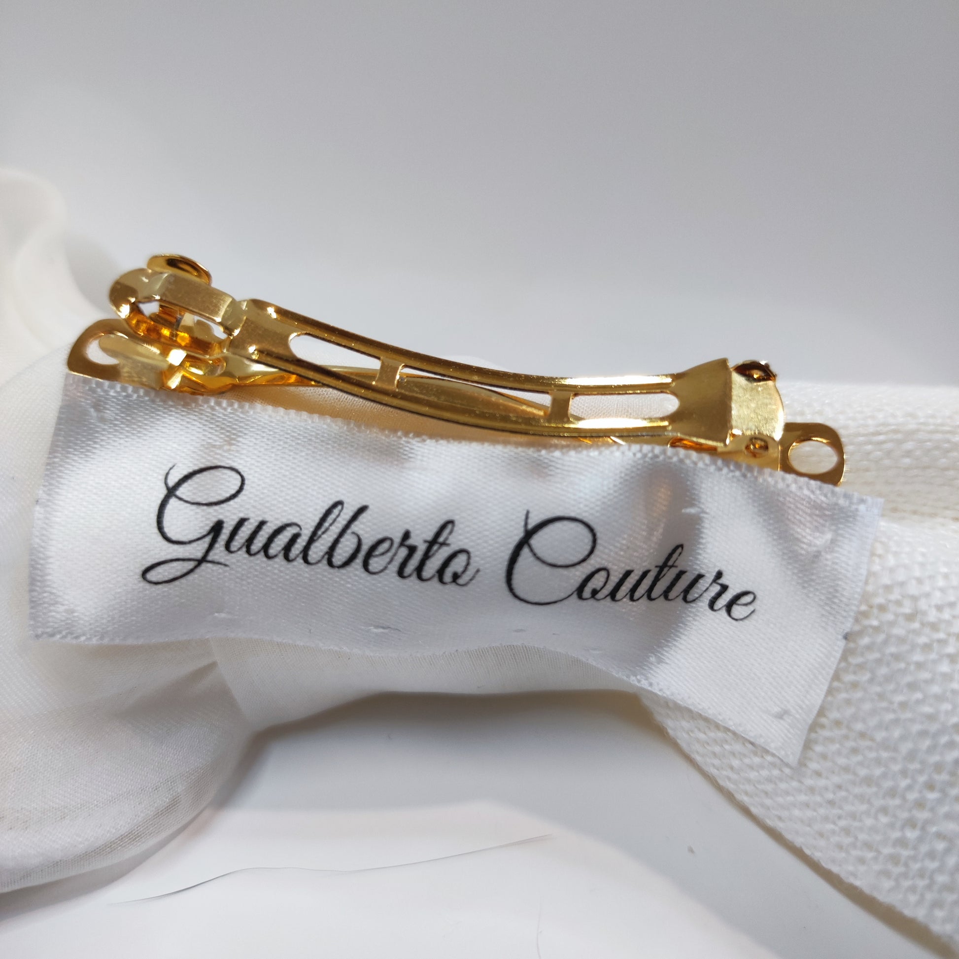 Watawat Sterling Silver Flower Beads in French Organza and Irish Woven Linen Bow