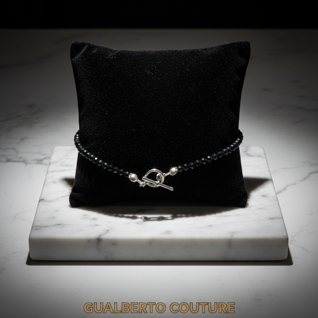 Black Spinel Necklace Display