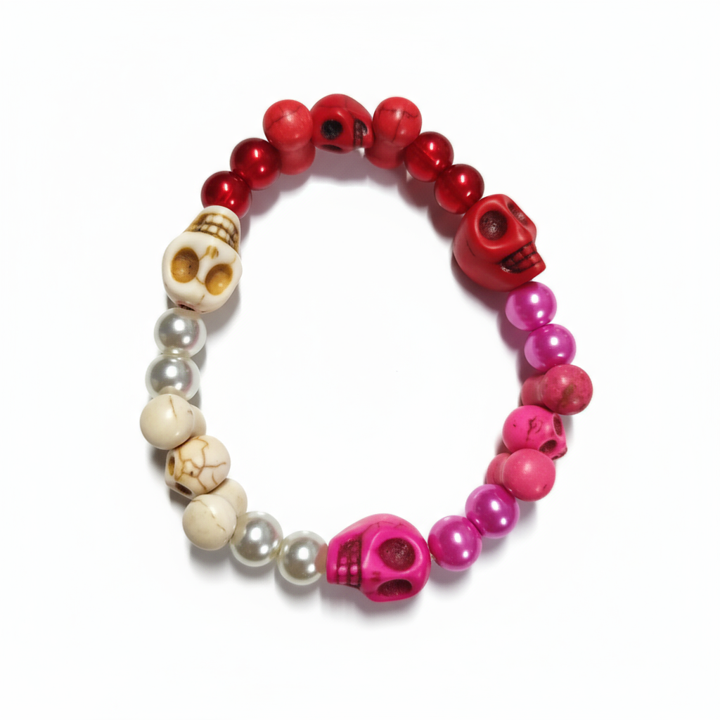 Howlite Skulls Bracelets- Small 2
