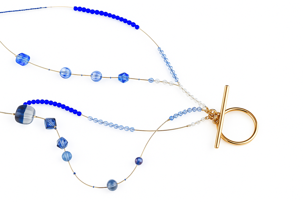 Brightened blue necklace 1