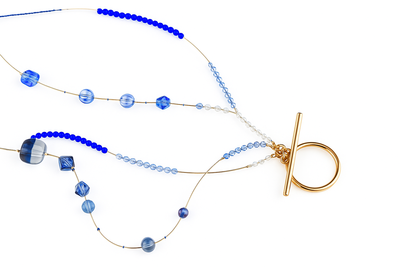 Brightened blue necklace 1