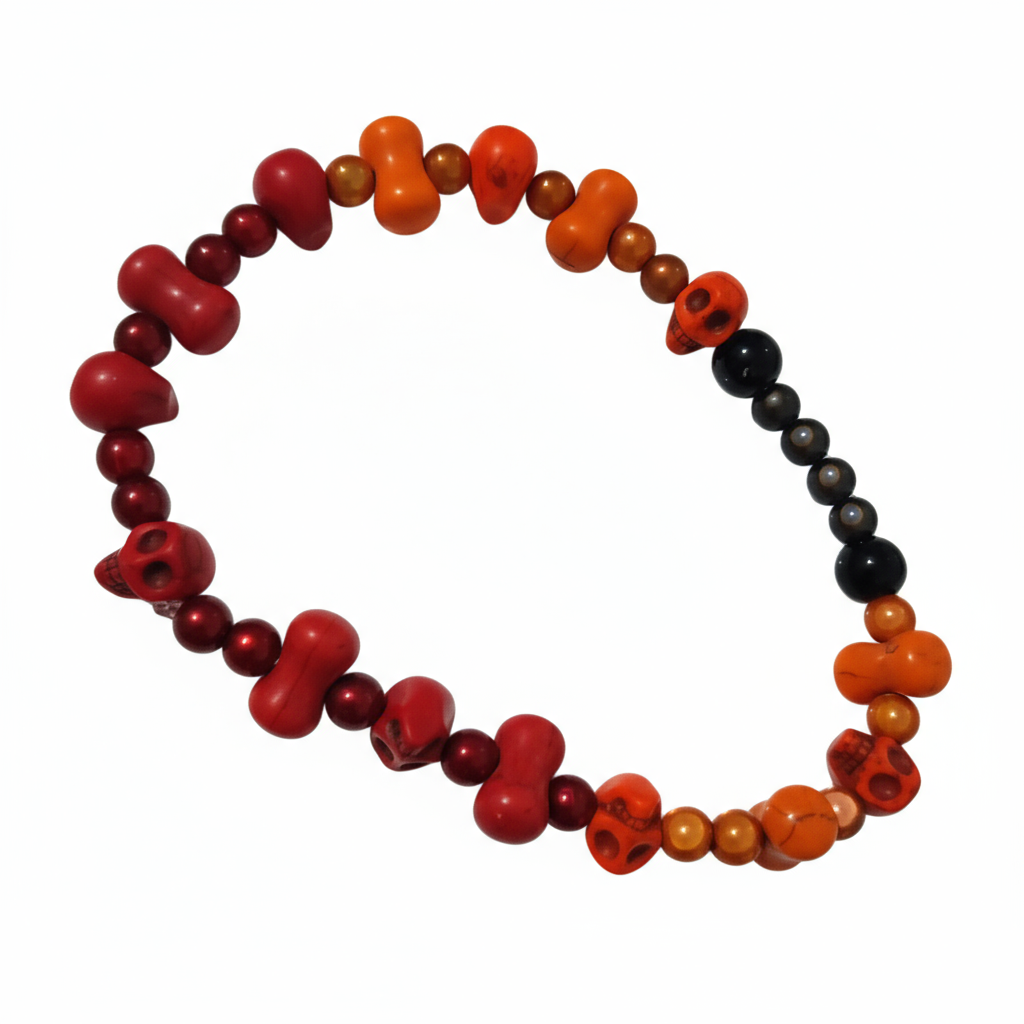 Howlite Skulls Bracelets - Extra Large 3