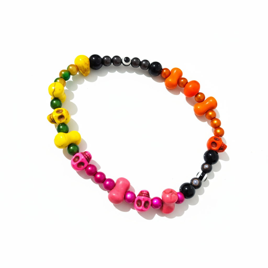 Howlite Skulls Bracelets - Extra Large 5
