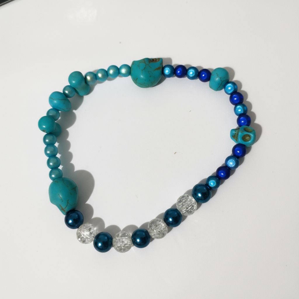 Howlite Skulls Bracelets - Extra Large 2