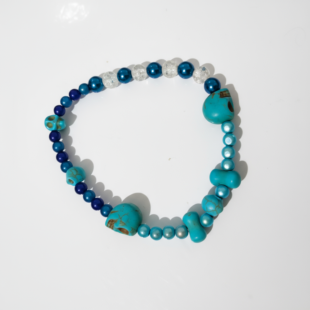 Howlite Skulls Bracelets - Extra Large 2