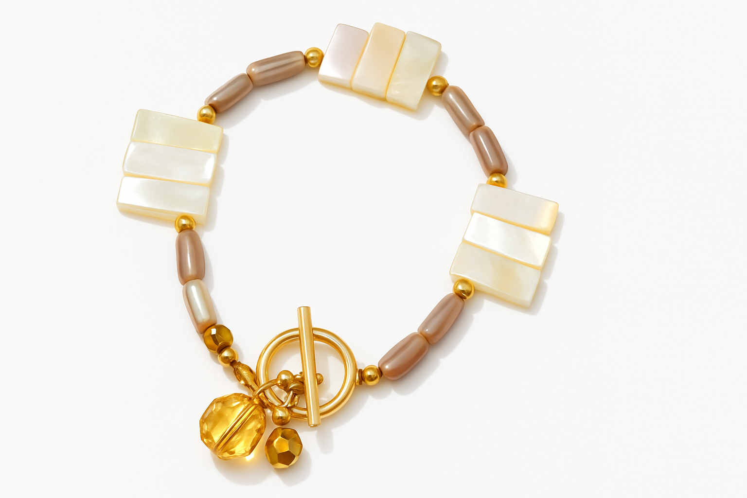 Free Flowing Mother-of-Pearl and Shell Beads