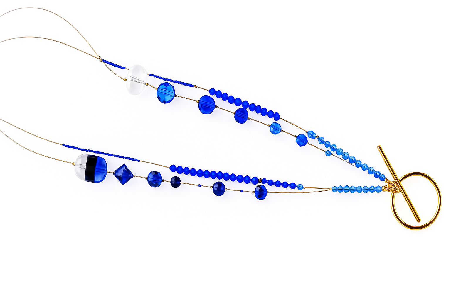 Brightened multi-strand necklace