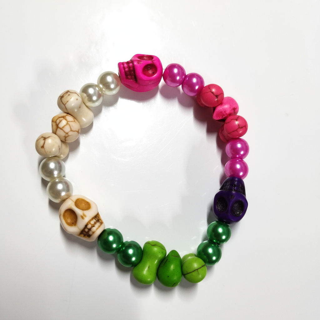 Brightened skull bracelet - View 1