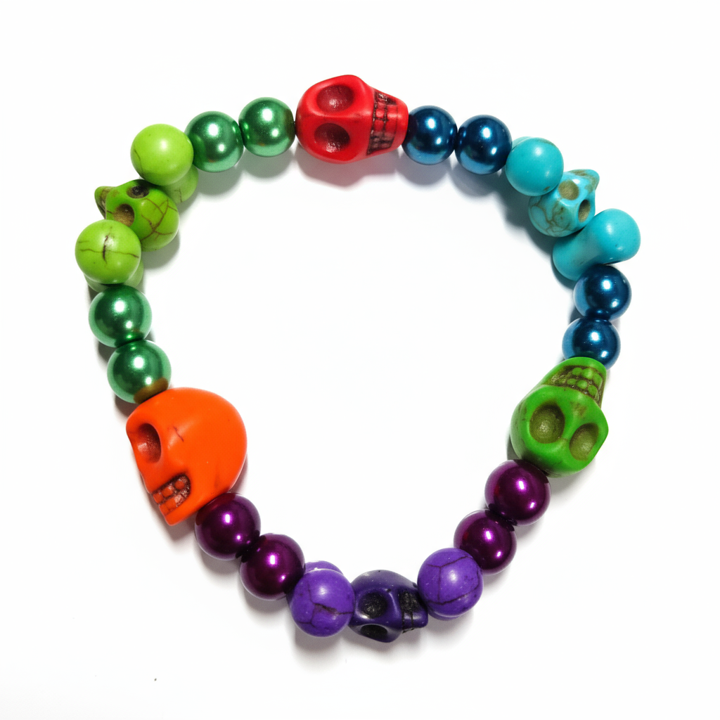 Howlite Skulls Bracelets -Medium 1