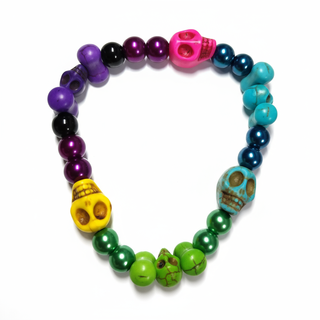Howlite Skulls Bracelets -Medium 1