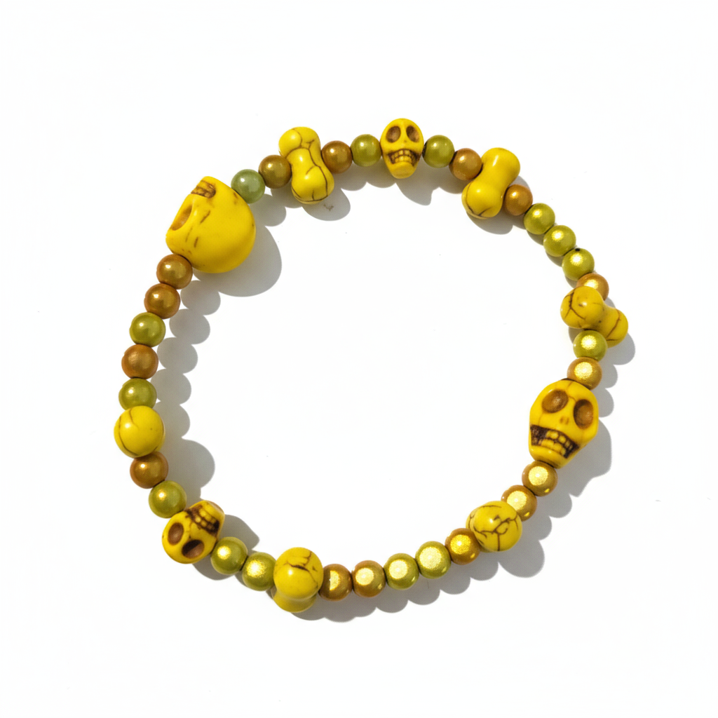 Howlite Skulls Bracelets - Extra Large 4