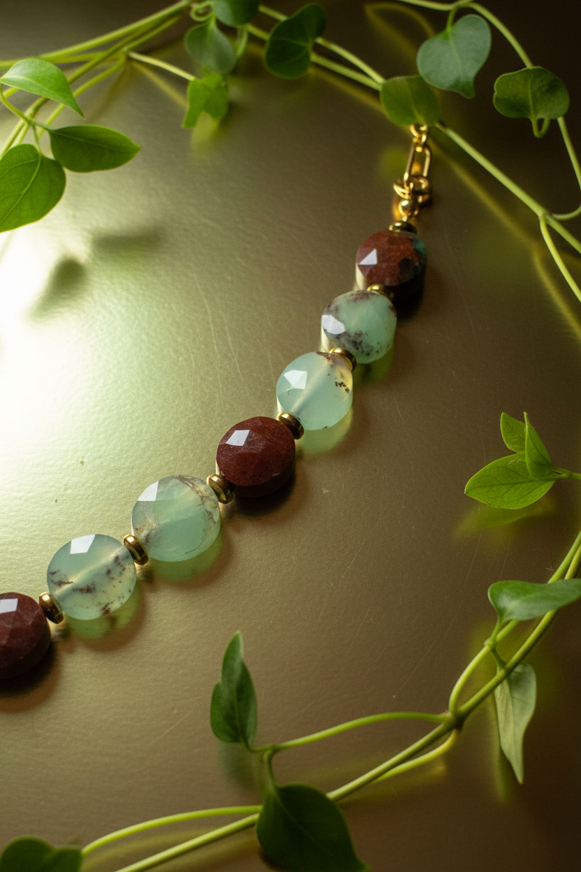 Chrysoprase Gemstone Beads Detail