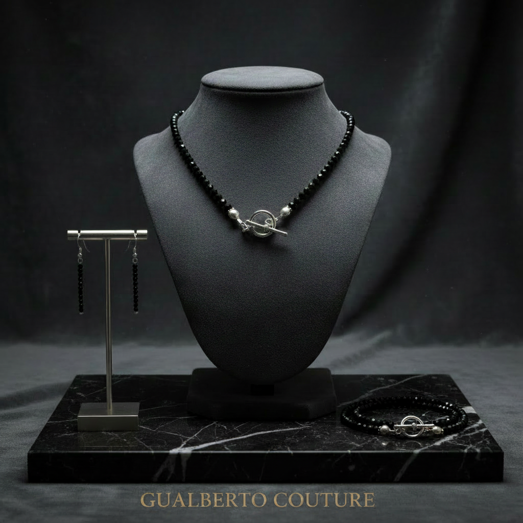 Luxury Black Spinel Display - Tiny Clasp