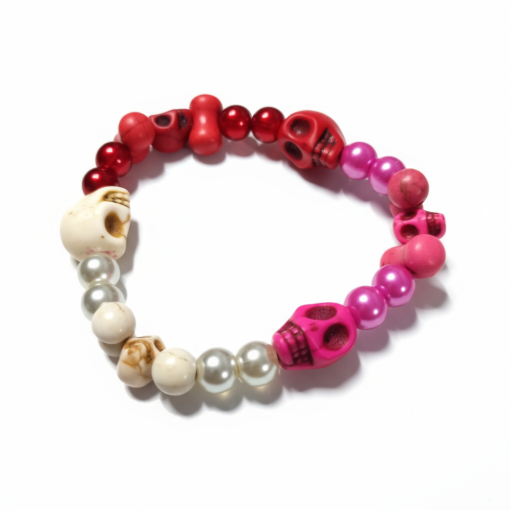 Howlite Skulls Bracelets- Small 2