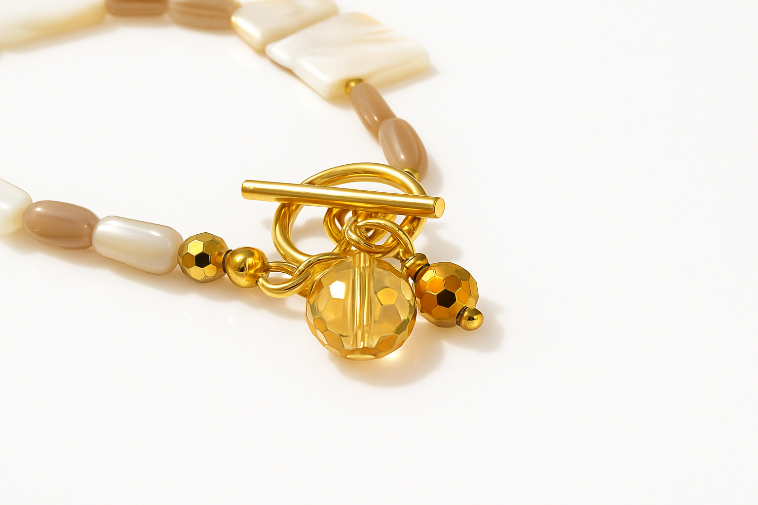 Free Flowing Mother-of-Pearl and Shell Beads