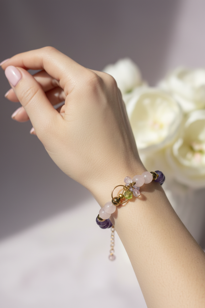 Woman wearing bracelet