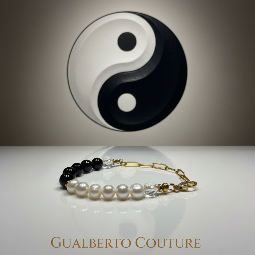 Yin Yang Bracelet with Museum Background